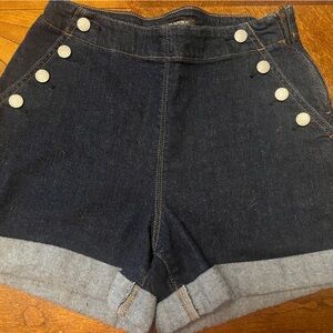 Banana Republic Indigo Denim Shorts, size 6
